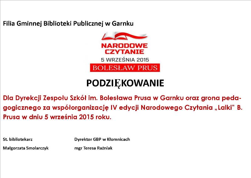 podziekowanie